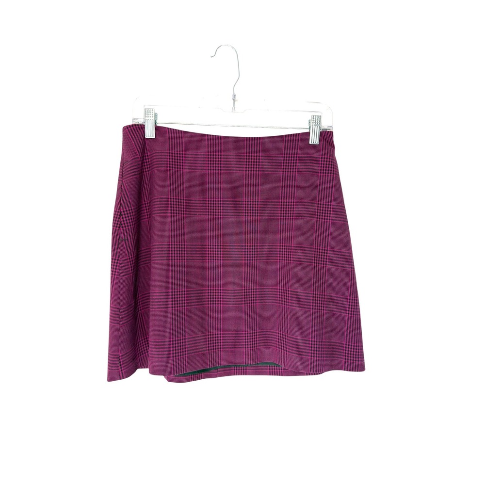 Wilfred Mini Skirt Purple Black Plaid Academia Preppy Vixen Office Siren Size 10
